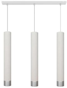 Lampadario LED a cavo TUBA 3xGU10/4,8W/230V bianco/cromo lucido