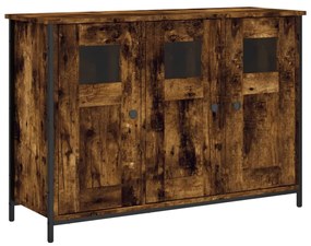 Credenza Rovere Fumo 100x35x70 cm in Legno Multistrato