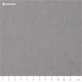 Divano letto angolare in velluto grigio chiaro, angolo destro Stylish Stan - Miuform