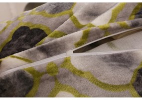 Biancheria da letto singola verde-grigio in micro felpa 140x200 cm - My House