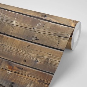 Carta da parati autoadesiva – Imitazione moderna del legno in marrone