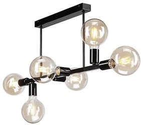 Lampadario su palo ASTRID 6xE27/60W/230V nero