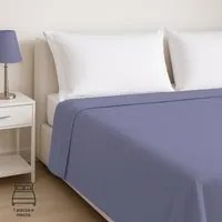 Lenzuolo piano in cotone, da 1 piazza e mezza