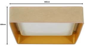 Brilagi-LED Lampada dimmerabile VELVET SQUARE LED/36W/230V Wi-Fi Tuya+telecomando beige