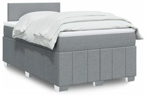 Giroletto A Molle Con Materasso Grigio Chiaro 120x200cm Tessuto /
