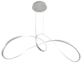 Lampadario LED moderno Ruby grigio, luce con 3 temperature di colore 5400 lumen