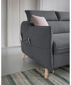 Divano letto angolare grigio scuro (angolo destro) Sweet Harmony - Miuform