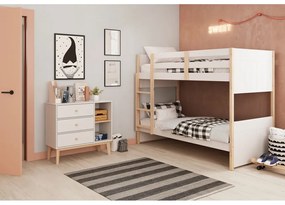 Cassettiera bassa bianca per bambini 90x81 cm Esteban - Marckeric