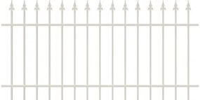 Recinzione palizzata Emilius dritta in ferro verniciato bianco L 196 x H 100 cm