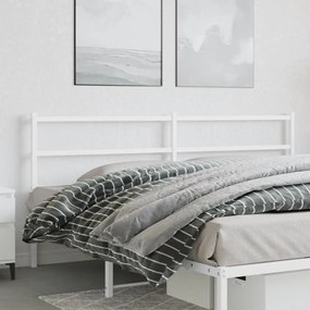 Testiera İn Metallo Bianco 193 Cm /