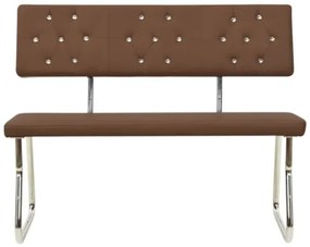 Panca 110 cm Marrone in Similpelle