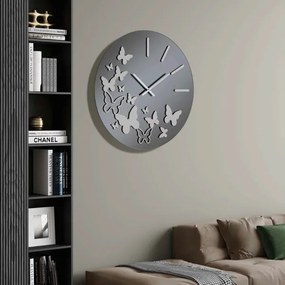 Orologio da parete rotondo D80 cm in cristallo Fumč BUTTERFLY