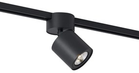 Faretto nero moderno per sistema a binario monofase GU10 70mm - Iconic Roto