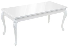 Tavolo da pranzo 179x89x81 cm bianco lucido