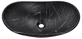 COMAD UN-LENA-MB2 - Lavabo da appoggio LENA 61,5x36 cm ceramica nera opaca