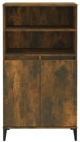 Credenza rovere fumo 60x36x110 cm in legno multistrato