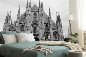 Carta da parati – Cattedrale di Milano in bianco e nero
