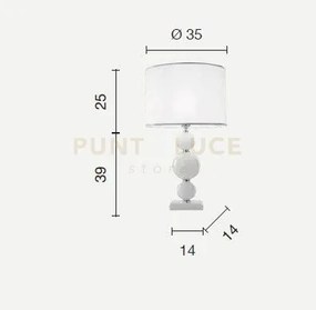 Lume grande tebe ottanio  e cromo 1 luce attacco e27 d.35cm