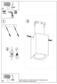 Sollux SL.1040 - Faretto KEKE 1xGU10/40W/230V 10 cm quercia