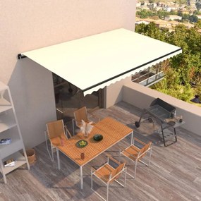 Tenda Da Sole Retrattile Manuale 500x350 Cm Crema /