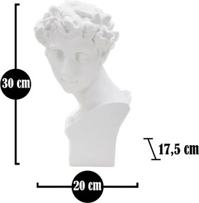 Scultura Roman Young Cm 20X17,5X30