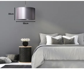 Duolla - Lampadario a sospensione con filo CANNES 1xE27/15W/230V diametro 50 cm argento