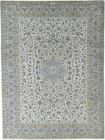 Kashan Tappeto 300 x 410 Verde (Iran) Annodato A Mano