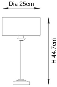 Endon 110728 - Lampada da tavolo HIGHCLERE 1xE14/7W/230V beige/ottone