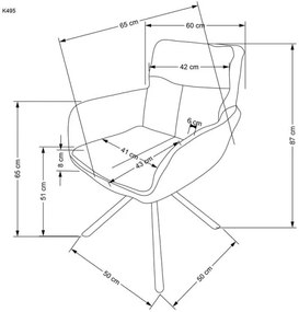 Sedia da pranzo HALSA, 1 pezzo, beige