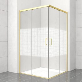 Lato per box doccia angolare dritto dx Jazz H 200 x L 70 cm, sp 6 mm dorato smerigliato