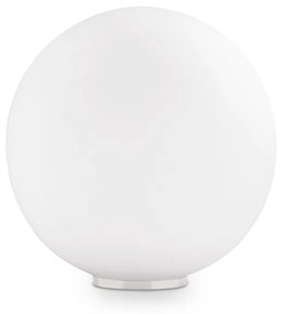 Lampada Da Scrivania-Ufficio Moderna Mapa Vetro Bianco 1 Luce E27 D30Cm