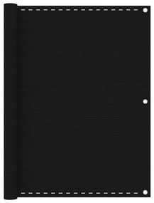 Paravento Da Balcone Nero 120x500 Cm İn Hdpe /