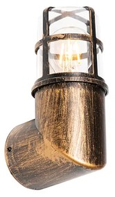 Lampada da parete per esterni vintage oro antico IP54 - Kiki