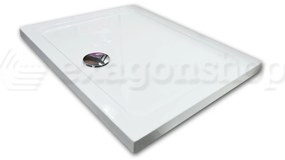 Piatto Doccia 160x80 in acrilico Raincril Con Piletta Bianco lucido Olympos