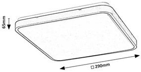 Rabalux 71422 - Plafoniera LED da bagno ALENZO LED/24W/230V IP44 bianco