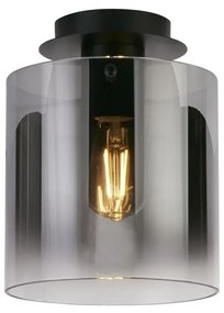 Searchlight 88911-1BK - Plafoniera SWEDEN 1xE27/60W/230V Ø22 cm nero/fumé