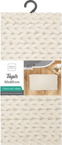 Tappetino per il bagno color crema 50x80 cm Ariel – douceur d'intérieur