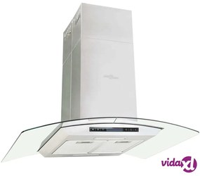 vidaXL Cappa a Isola 90cm con Display LCD e Sensore Touch 756 m³/h LED