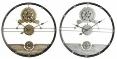 Orologio da Parete DKD Home Decor Argentato Dorato Ferro Ingranaggi 60 x 5 x 60 cm (2 Unità)