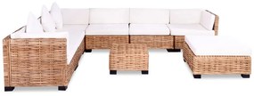 Set Divano 27 pz in Rattan Naturale