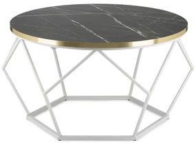 Tavolino DIAMOND 40x70 cm oro/nero/bianco