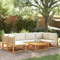 Set Divano da Giardino 7 pz con Cuscini Legno Massello Acacia 3278932