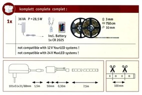 Paulmann 78979 - Striscia LED RGB/26W dimmerabile SIMPLED 7,5m 230V + TC