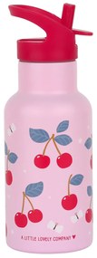 A Little Lovely Company - borraccia in acciaio inox, 350 ml - ciliegie