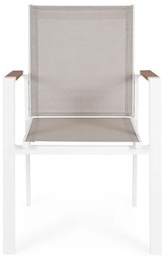 Sedie da esterno in set bianche in metallo 4 pz Heta – Bizzotto