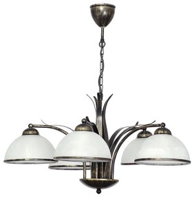 Lampadario a sospensione con catena KORFU 5xE27/60W/230V