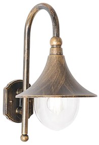 Lampada da parete per esterni classica oro antico IP44 - Daphne
