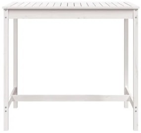 Tavolo da Giardino Bianco 121x82,5x110cm Legno Massello di Pino