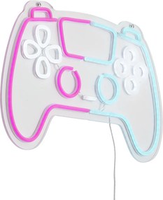 Lampada da parete al neon Controller Rosa con Blu con LED integrato