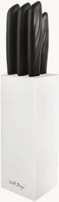 Set di 5 coltelli con ceppo Caro White